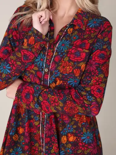 [LHDRS003388] Vestido Christa 100% algodón XS Navidad