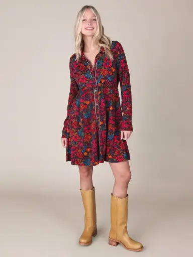[LHDRS003390] Vestido Christa M charcoal Navidad