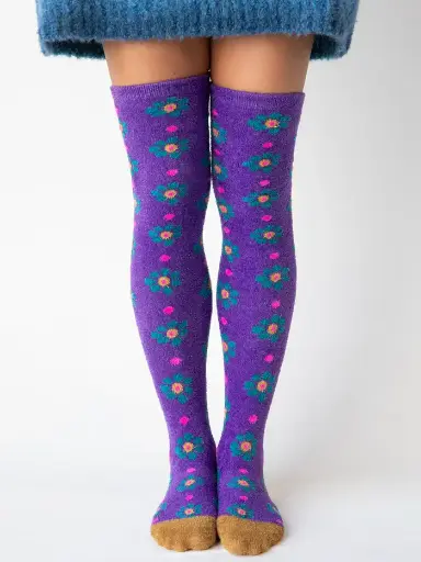 [SOCK000104] Medias largas a la rodilla en Moradito