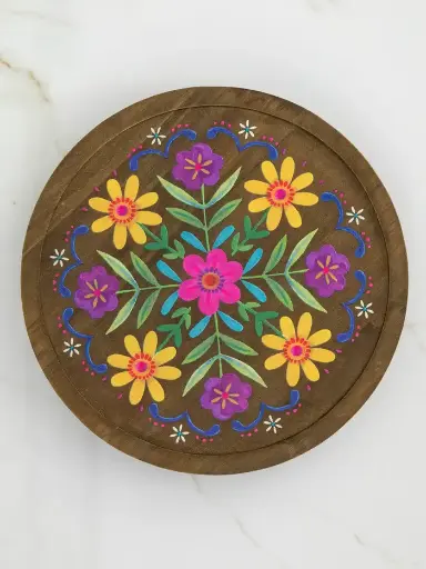 [STL000020] Bandeja en madera pintada a mano con clip para Sofá