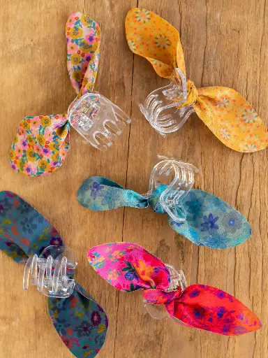 [HCL167] Ganchitos mini azul y rosada