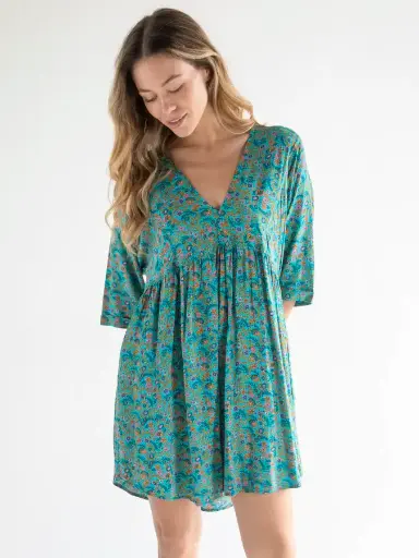 [LHDRS001894] Vestido Stella Turquesa