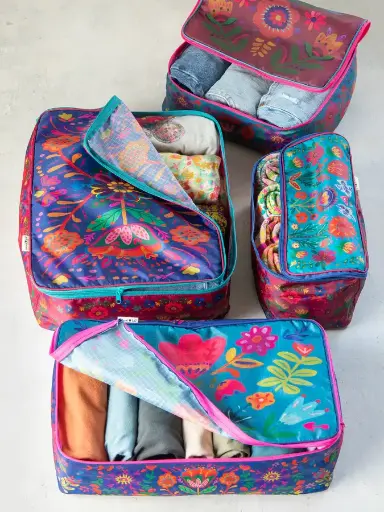 [BAG000147] Set Multiuso para viajes de cubos flores