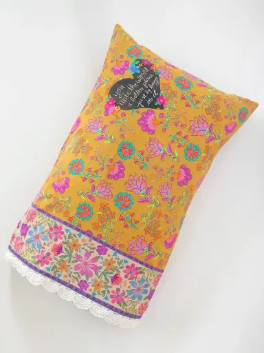 [SHT000464] Cubrealmohada bordado a mano Mundo Mejor