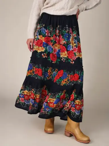 [SKRT000800] Irina Falda Maxi M Red Roses