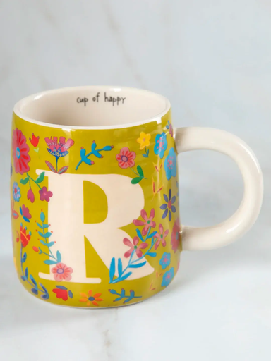 [MUG000127] Tazas con inicial R Floral