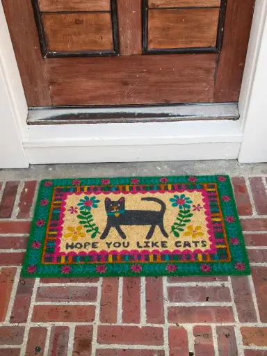 [RUG000175] Alfombra Bungalow Espero Te Gusten Los Gatos