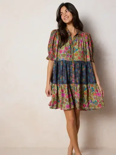 Vestido Sage  Maxi Flores Amarilla