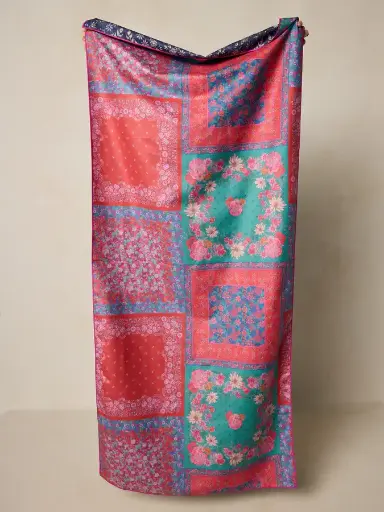 [BTWL000140] Toalla de playa en microfibra Azul y Rosa Reversible