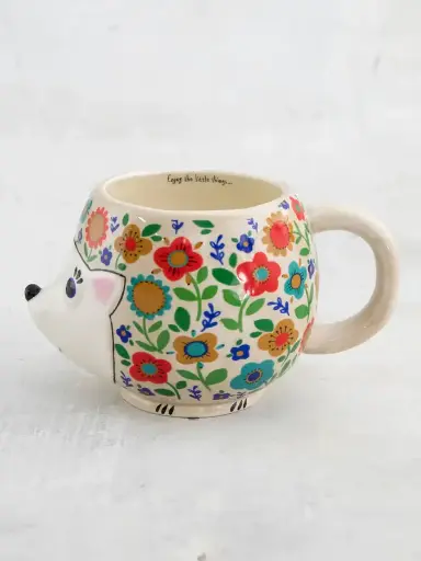 [MUG404] Tazon de Ratoncito artesanal floral
