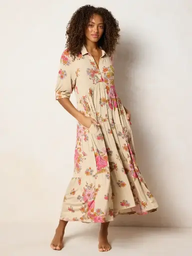 [LHDRS003849] Vestido Rebecca XXL Crema Bordado