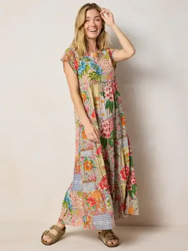 [LHDRS003905] Vestido versatil Rosado XS Pink Vintage