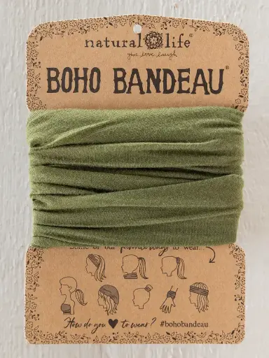 [BBW048] Bandeau Boho Verde Oliva
