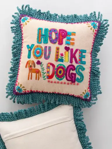 [PLW000124] Cojín Perrito Boho Como Los animalitos